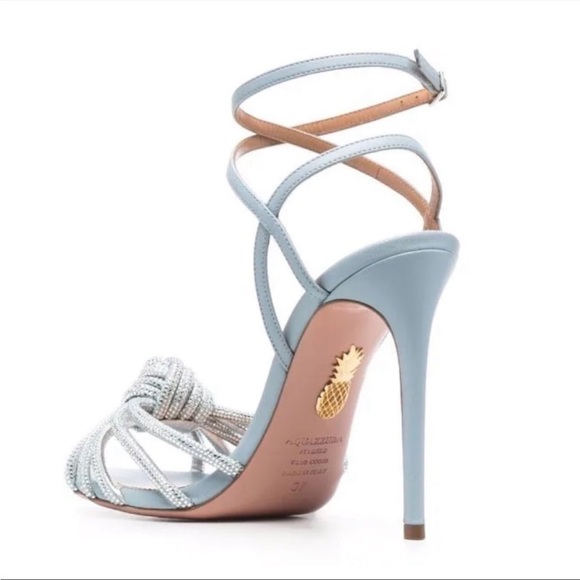 Like New Aquazzura Celeste 105 Knotted Heels Sandal - Picture 4 of 10